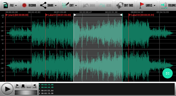 SMV Audio Editor Bildschirmfoto