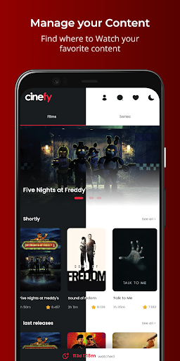 Android application Cinefy - Where to Watch screenshort
