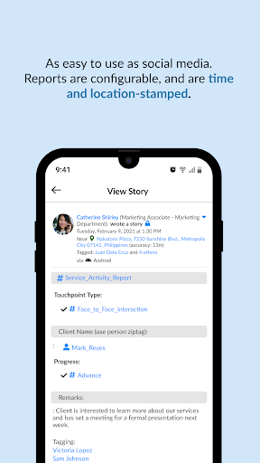 Android application Squadzip screenshort