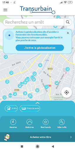 Android application Transurbain screenshort