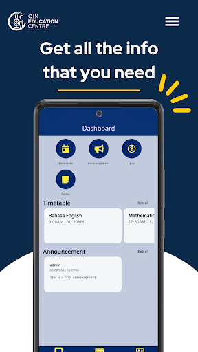Android application Qin Edu Centre screenshort