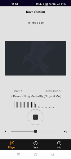 Android application Rave Station screenshort