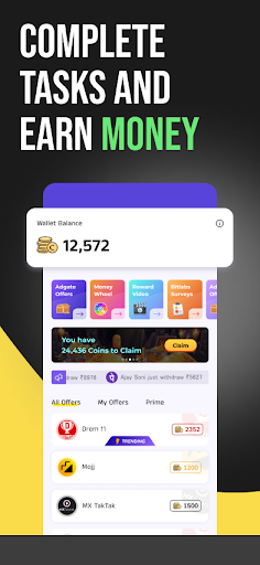 Android application CashRoll - Money Earning App screenshort