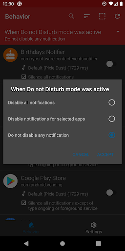 Really Silent Notifications on Screen 2