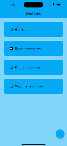 Android application Brief Note screenshort