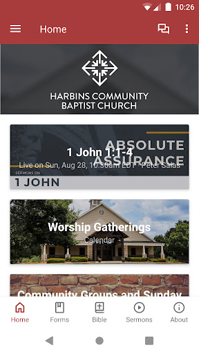 Android application Harbins Church screenshort