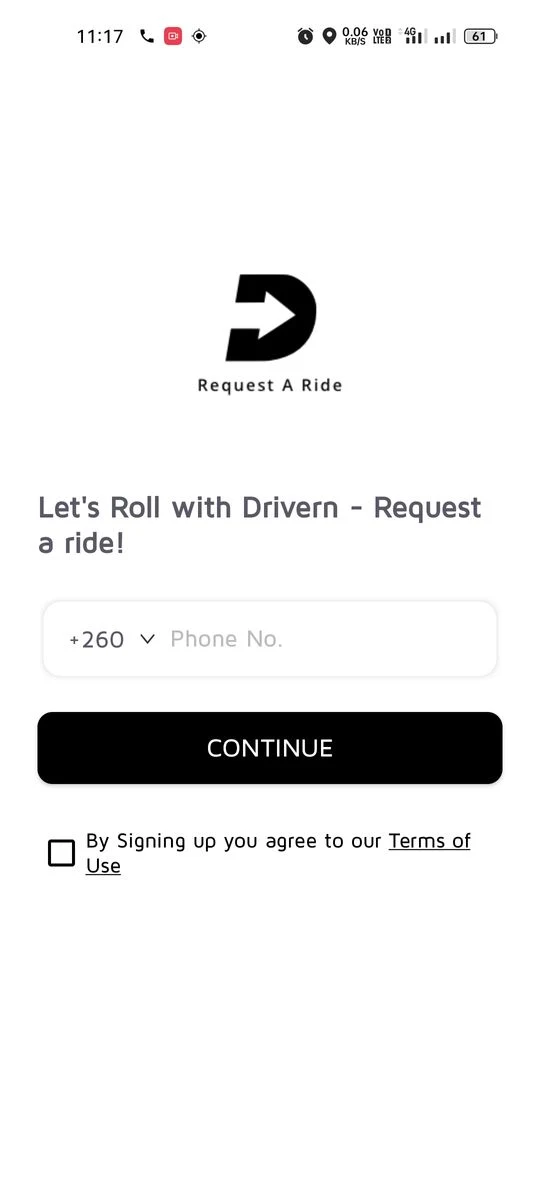 Drivern request a ride