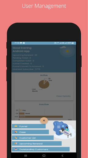 Android application Satellite Netcom Staff APP screenshort