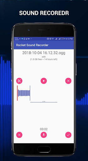 Android application Rocket Sound Recorder screenshort