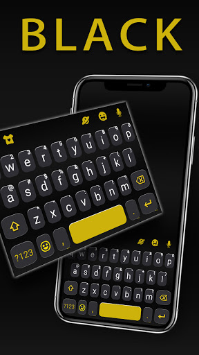 Android application Black Yellow Simple Theme screenshort