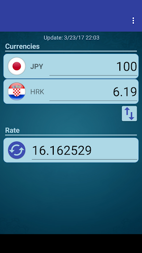 Android application Japan Yen x Croatian Kuna screenshort