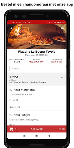 Android application Pizzeria La Buona Tavola screenshort
