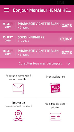 Android application Ma Mutuelle Mieux-Etre screenshort
