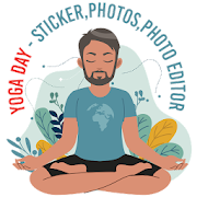 Yoga day - sticker, photos and photo Editor