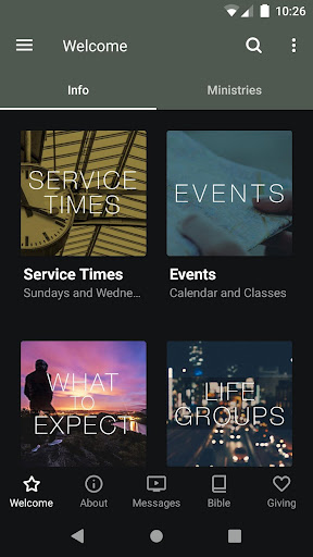 Android application IEvolve Church screenshort