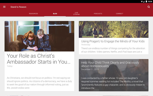 Screenshot of Stand to Reason