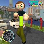 Cover Image of Download Alien Boy Stickman Rope Hero Gangsters Miami City 2.0 APK