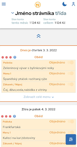 e-Jídelníček Screen 2