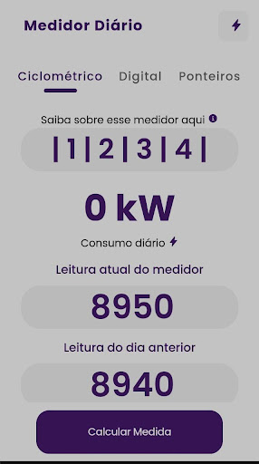 Android application Medidor Diário screenshort