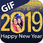 Cover Image of ดาวน์โหลด Happy New Year 2019 GIF Photo Frames 1.0 APK