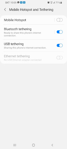 Tethering - Quick Settings