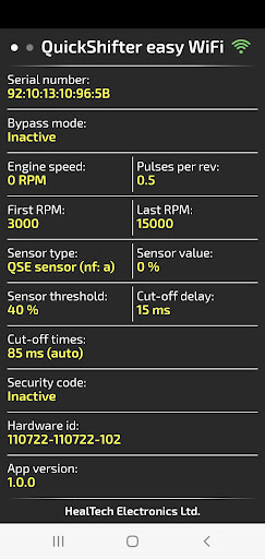 QuickShifter easy (iQSE-W) Screen 3