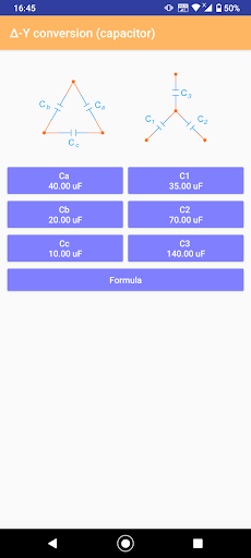 Star-Delta Calculator Screen 2