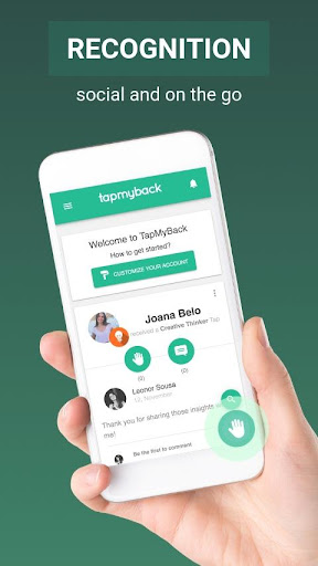 Android application Tap My Back: Employee Feedback screenshort
