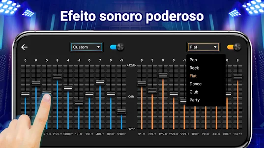 Estúdio de mixagem de DJ real