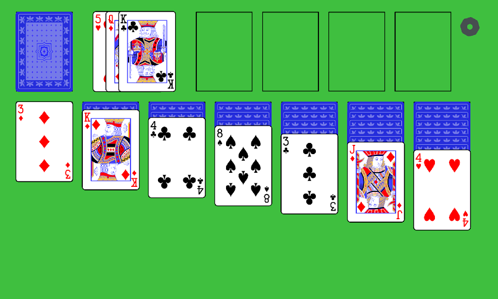 Двойная косынка по три карты пасьянс играть
