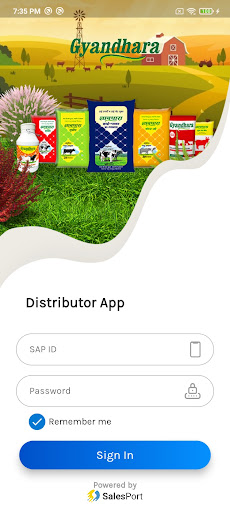 Android application Gyandhara Distributor App screenshort
