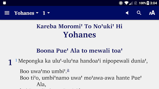 Android application Alkitab Rampi screenshort