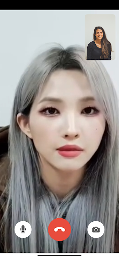 Android application (G)I-DLE Fake Video Call, Chat screenshort