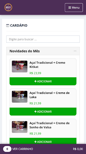 Oásis Açaí Screen 2