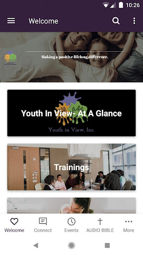 Android application Youth In View screenshort