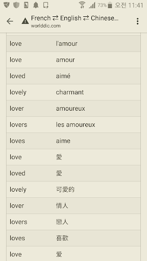 English to French, Chinese Dictionary