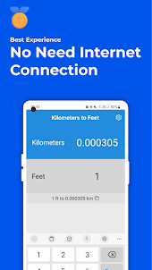 Kilometers to Feet Converter