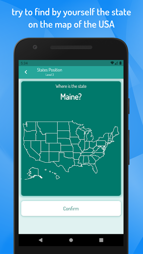 Screenshot of Quiz USA - States and Cities