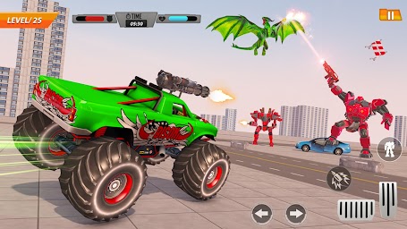 Monster Truck Robot Car Game