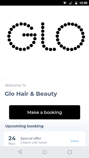 Android application Glo Hair & Beauty screenshort
