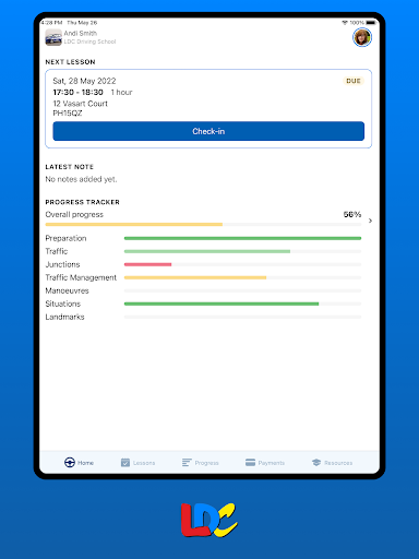 LDC Pupil App Screen 2