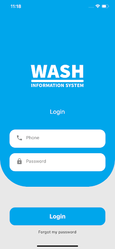 Wash Information System Screen 2
