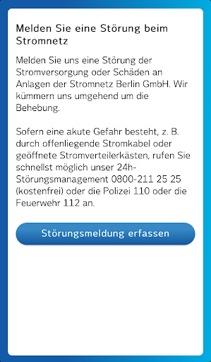 Stromnetz Berlin StörMeldung