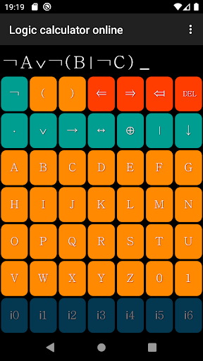 Logic calculator online Screen 2