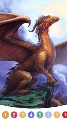 Dragon Color by Number Game - Screenshot 4