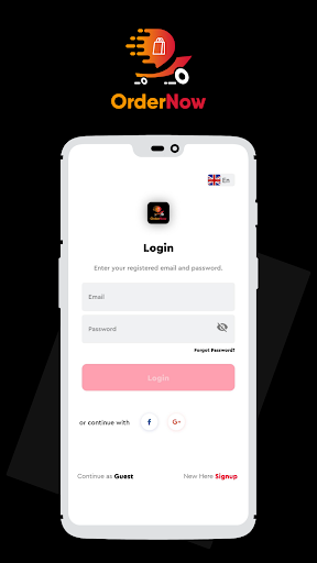 Android application OrderNow PR screenshort