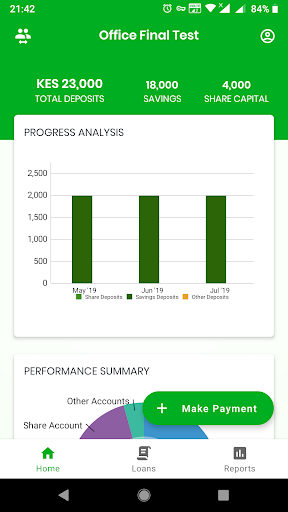 Android application WebSacco screenshort