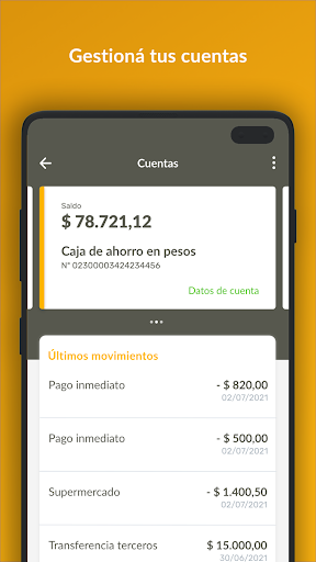 Android application Pampa Móvil screenshort