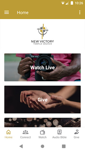 Android application New Victory Temple Church screenshort