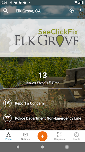 Screenshot of SeeClickFix Elk Grove